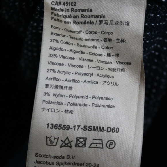 Scotch & Soda Mens XL Leaves Pattern Sweater M326 - Picture 4 of 5